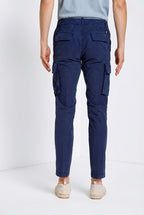 Dettaglio gamba pantalone cargo uomo Chile Jogger Mason's blu royal in cotone SS26