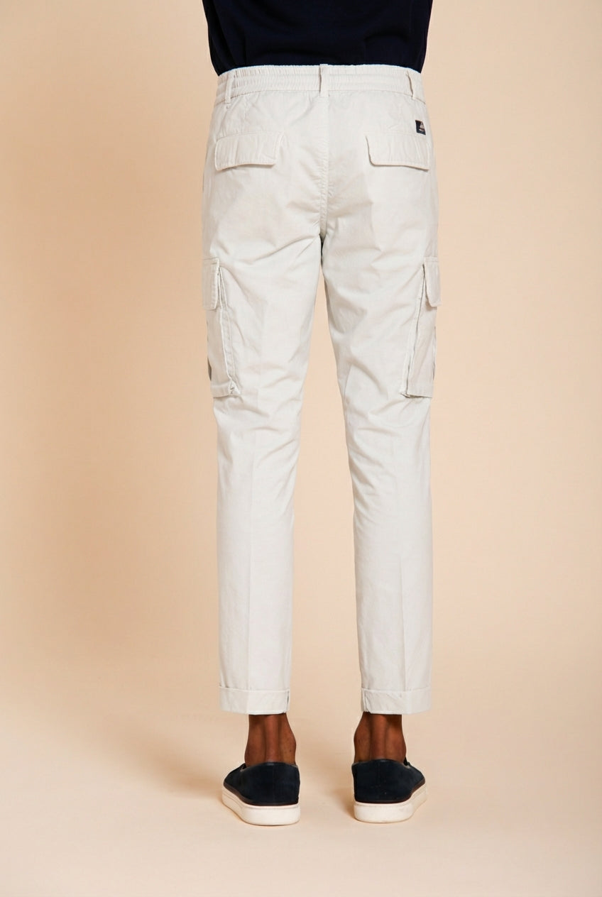 Chile Jogger pantalone cargo uomo in tela paracadute lyocell e cotone extra slim fit