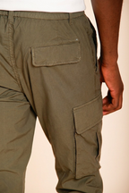 Chile Jogger pantalone cargo uomo in tela paracadute lyocell e cotone extra slim fit