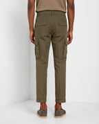 Dettaglio gamba pantalone cargo uomo Chile Jogger Mason's verde scuro in cotone SS26