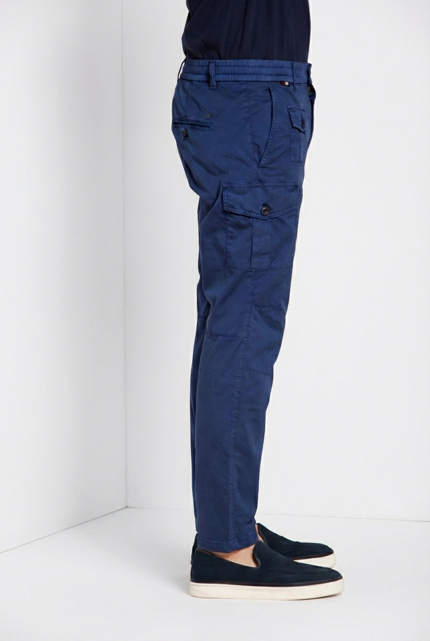 George Coolpocket pantalon cargo jogger homme en gabardine stretch Logo Edition carrot fit ①