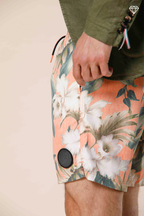 Versilia Beach Herren Badeanzug aus Polyester mit Blumenmuster rose regular fit ①