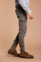 Foto 3 Bolivia pantalone cargo uomo in gabardina regular fit