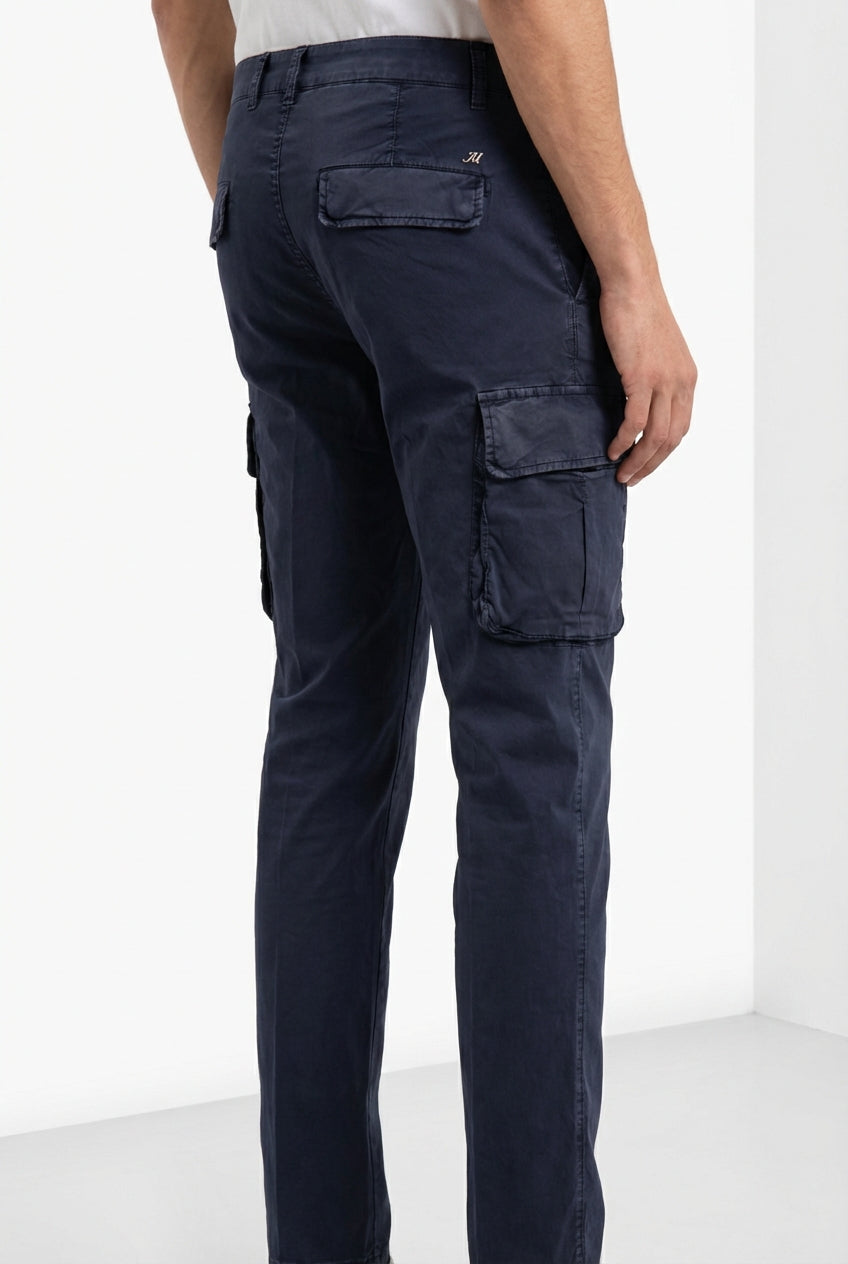 Dettaglio vita e tasche cargo pantalone cargo uomo Chile Mason's carta da zucchero in gabardina stretch SS26