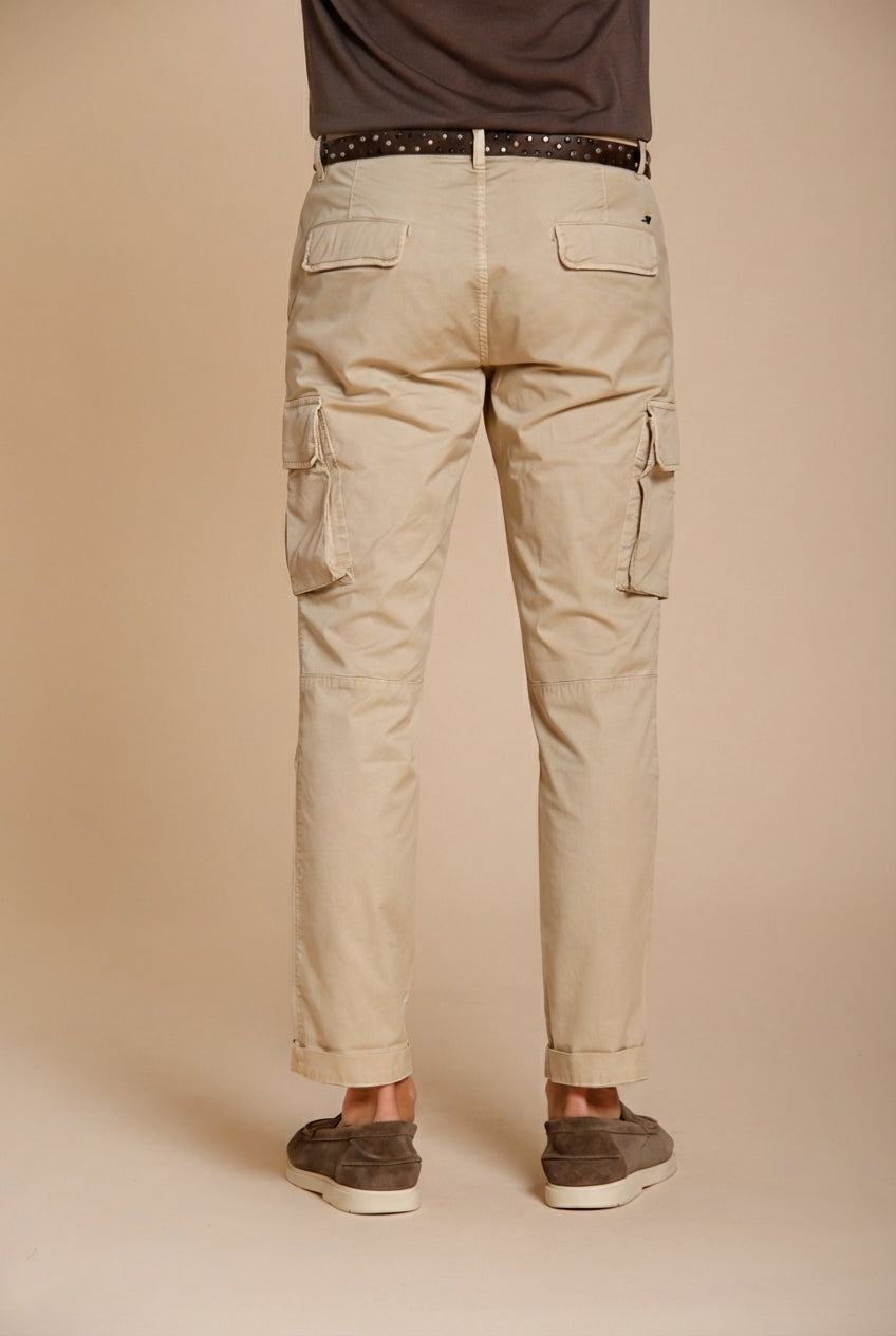 Chile pantalone cargo uomo in gabardina stretch regular fit