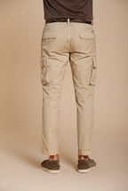 Chile pantalone cargo uomo in gabardina stretch regular fit