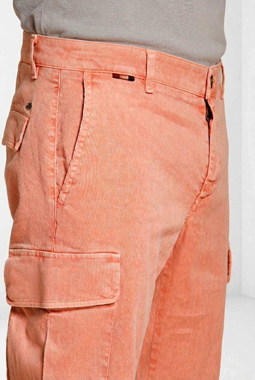 Dettaglio vita e tasche cargo pantalone cargo uomo Chile delamere Mason's corteccia in twill SS26