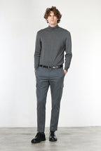 Chile pantalone cargo uomo in cotone stretch trama diagonale regular fit