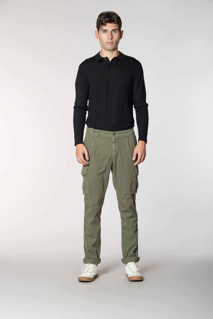 Chile 2 Pinces pantalone cargo in bull regular fit