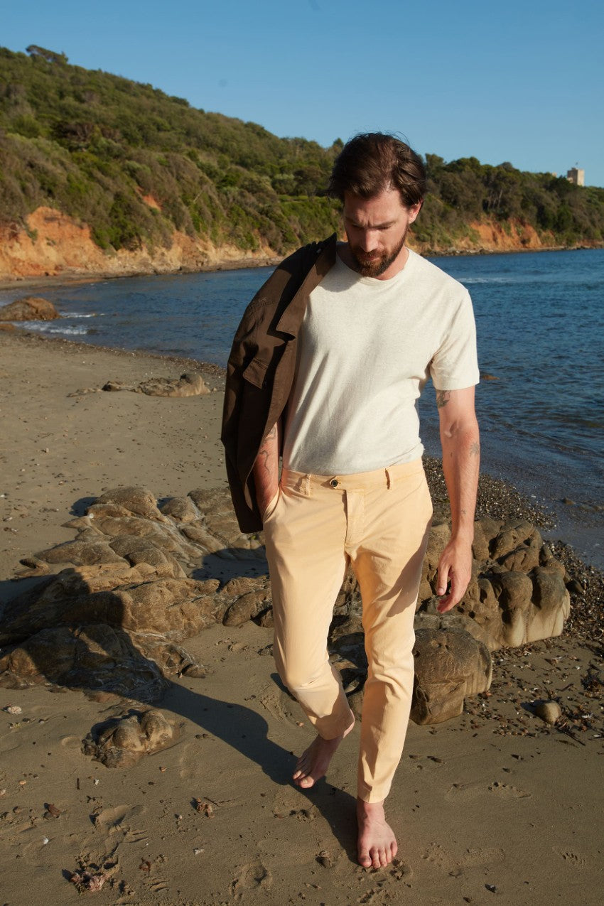 New York delamere pantalon chino homme en twill léger stretch regular fit