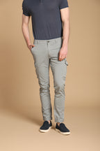 Chile Herren Cargo Hose aus leichtem Pima-Baumwoll-Twill Special Washing Extra-Slim Fit