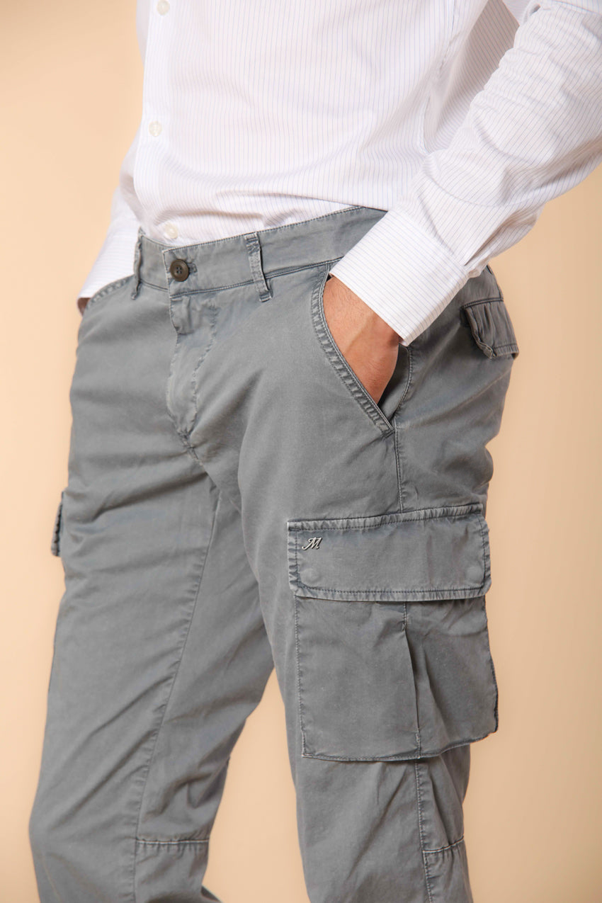 Chile Herren Cargo Hose aus leichtem Pima-Baumwoll-Twill Special Washing Extra-Slim Fit