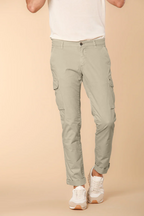 hile Herren Cargo Hose aus leichtem Pima-Baumwoll-Twill Special Washing Extra-Slim Fit