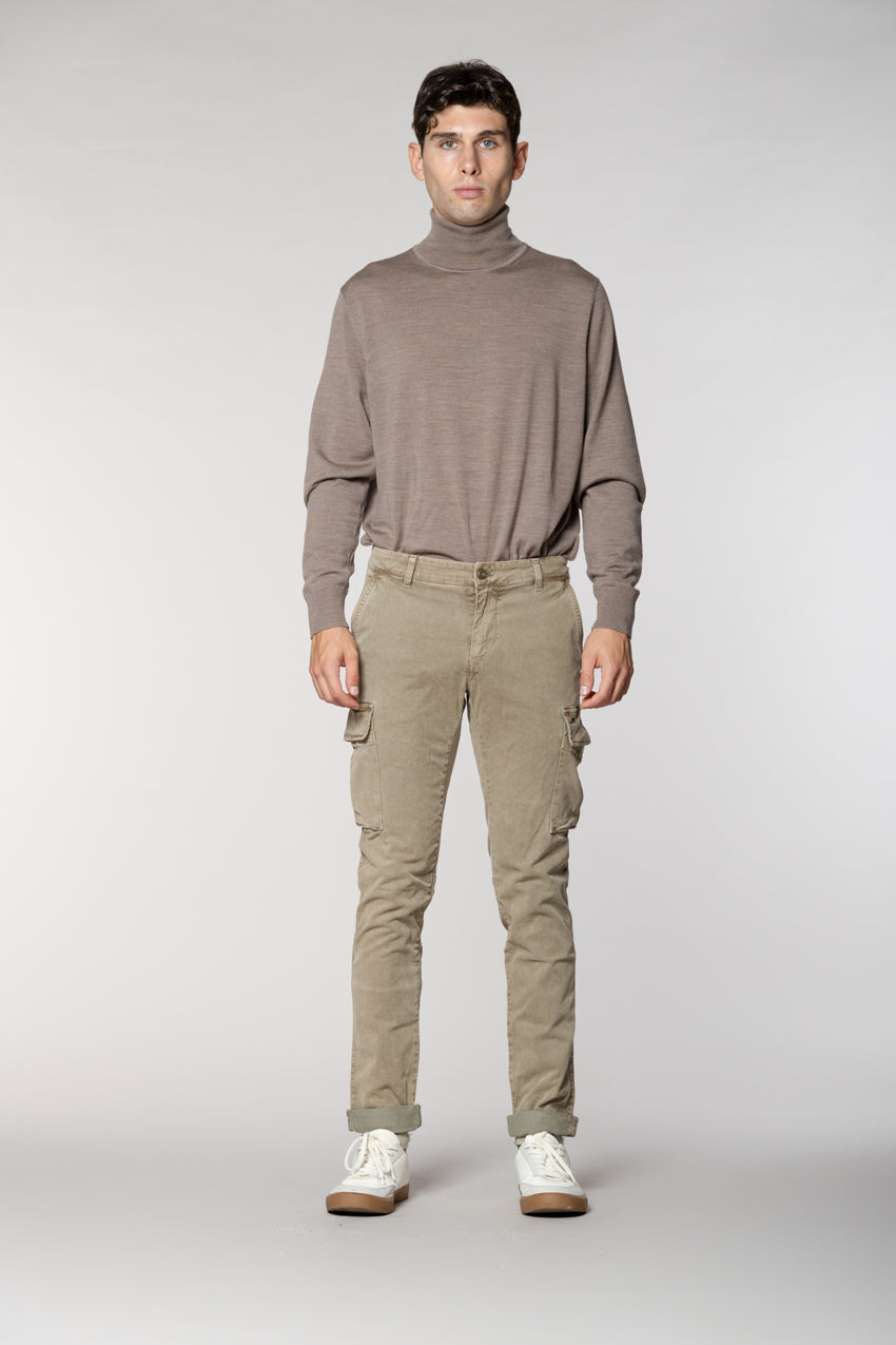 Chile Herren-Cargohose aus Gabardine mit Spezialwäsche extra slim fit
