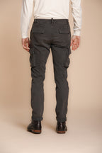 Foto 4 Chile pantalone cargo uomo in gabardina con special washing extra slim fit
