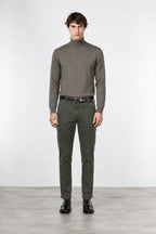 Chile pantalone cargo uomo in gabardina stretch extra slim fit ①