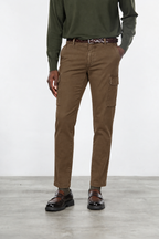 Chile pantalone cargo uomo in gabardina stretch extra slim fit ①