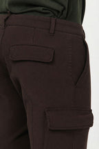 Chile pantalone cargo uomo in gabardina stretch extra slim fit ①