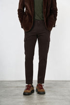 Chile pantalone cargo uomo in gabardina stretch extra slim fit ①
