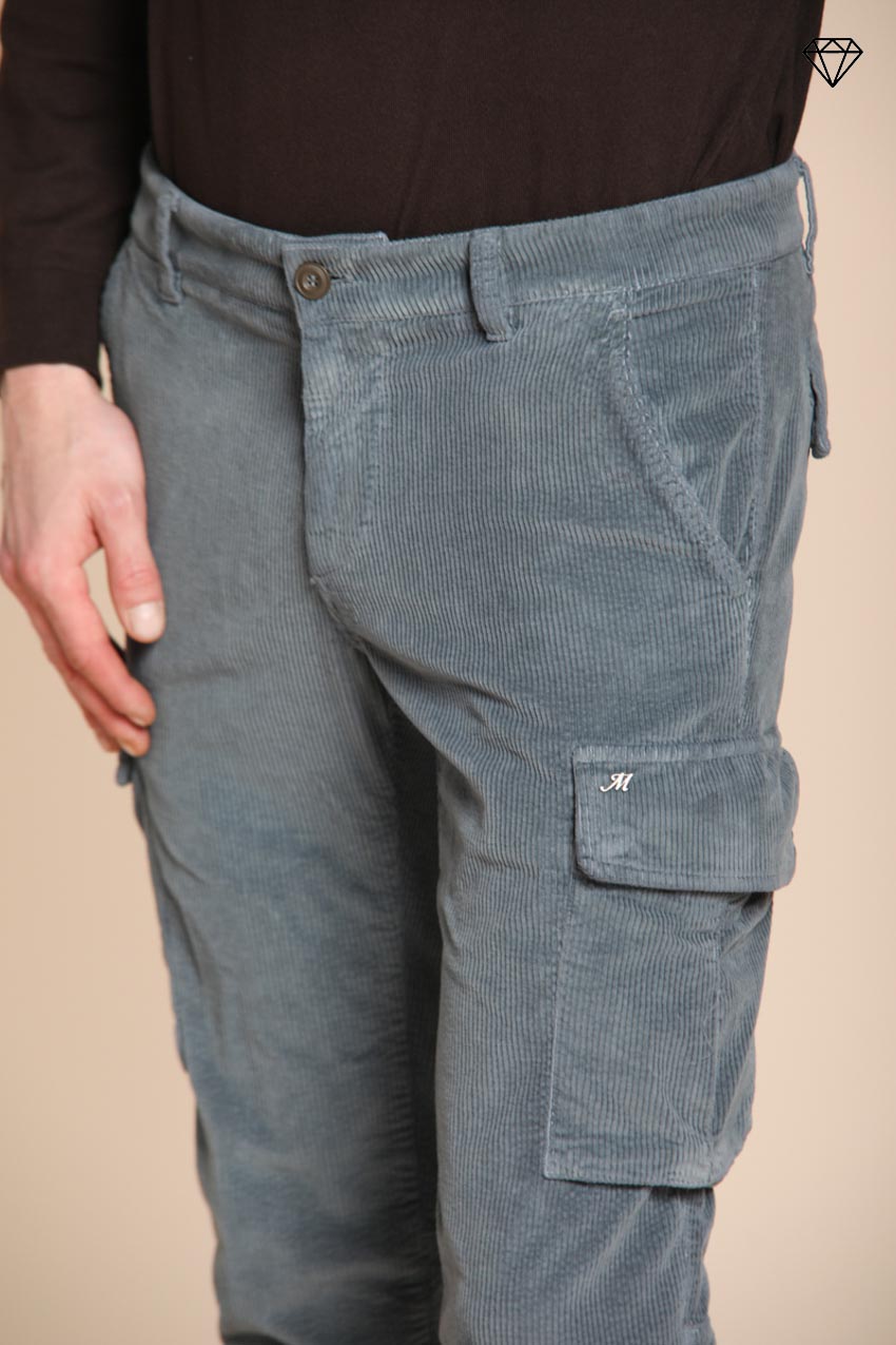 Foto 2 Chile pantalone cargo uomo in velluto 500 righe extra slim fit ①