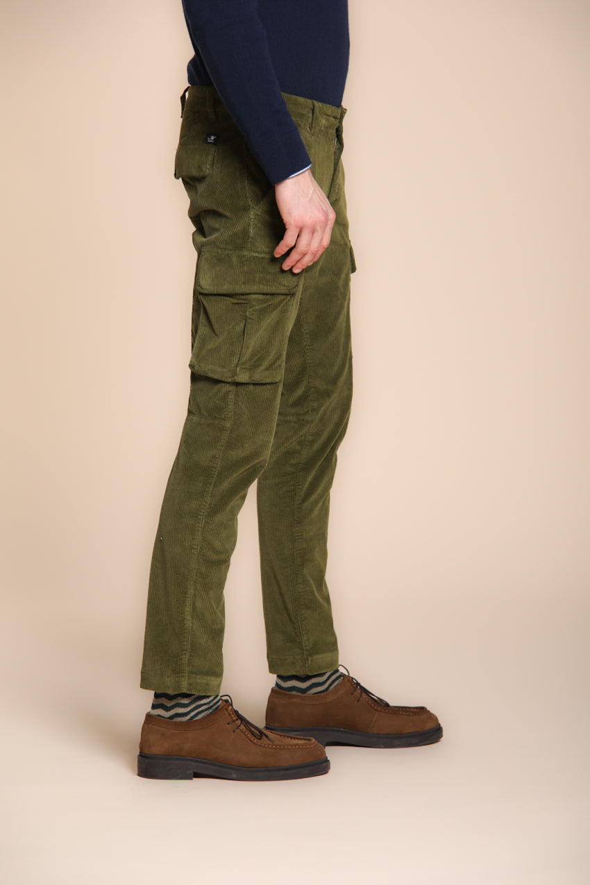 Chile men's cargo trousers in 500-wale velvet extra slim fit ①