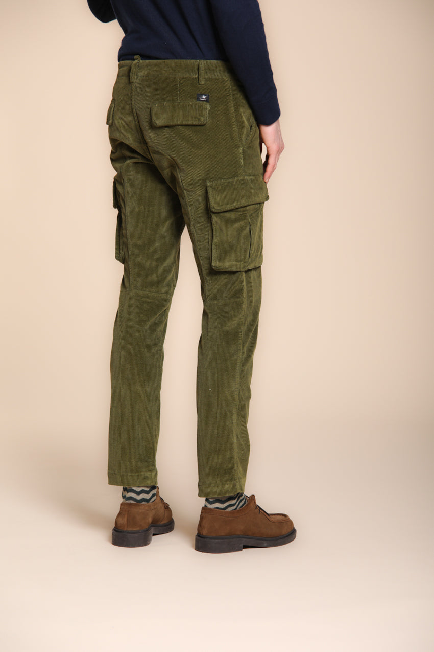 Chile men's cargo trousers in 500-wale velvet extra slim fit ①