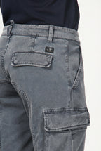 Chile pantalone cargo uomo in gabardina stretch extra slim fit ①