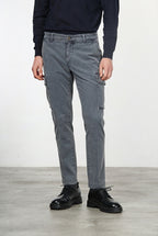 Chile pantalone cargo uomo in gabardina stretch extra slim fit ①