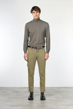 Chile pantalone cargo uomo in gabardina stretch extra slim fit ①