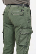 Chile pantalone cargo uomo in gabardina stretch extra slim fit ①