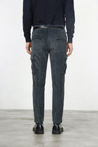 Chile pantalone cargo uomo in velluto 500 righe extra slim fit ①