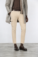 Chile pantalone cargo uomo in velluto 500 righe extra slim fit ①