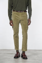 Chile pantalone cargo uomo in velluto 500 righe extra slim fit ①