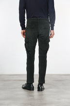 Chile pantalone cargo uomo in velluto 500 righe extra slim fit ①