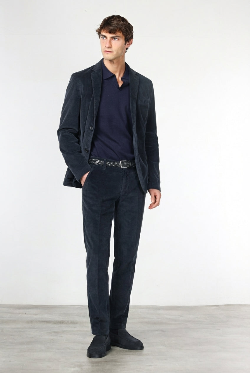 Chile pantalone cargo uomo in velluto 500 righe extra slim fit ①