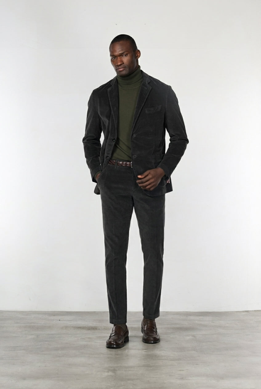 Chile pantalone cargo uomo in velluto 500 righe extra slim fit ①