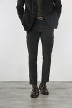 Chile pantalone cargo uomo in velluto 500 righe extra slim fit ①
