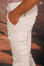 Chile Herren Cargo-Hose in Stretch-Satin Extra Slim Fit ①