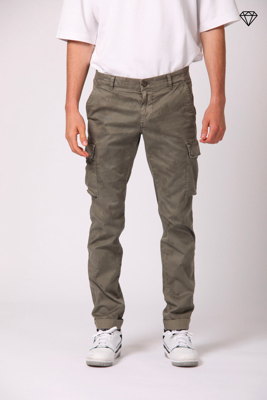 Chile Herren-Cargo-Hose aus Baumwolle mit Sand-Camouflage-Druck Extra-Slim Fit ①