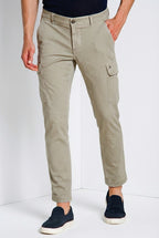Chile pantalon cargo homme en satin stretch extra slim fit ①