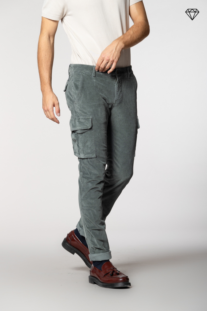 Chile Herren-Cargohose aus 500-Rippen-Samt extra slim fit ①
