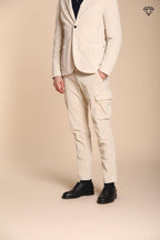 Foto 3 Chile pantalone cargo uomo in velluto 500 righe extra slim fit ①