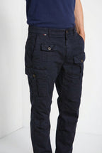 George Coolpocket pantalone cargo uomo in twill leggero stretch Logo Edition carrot fit ①