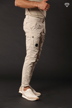 George Coolpocket Herren Cargo Hose aus leichtem Pima-Baumwoll-Stretch logo edition Carrot Fit ①