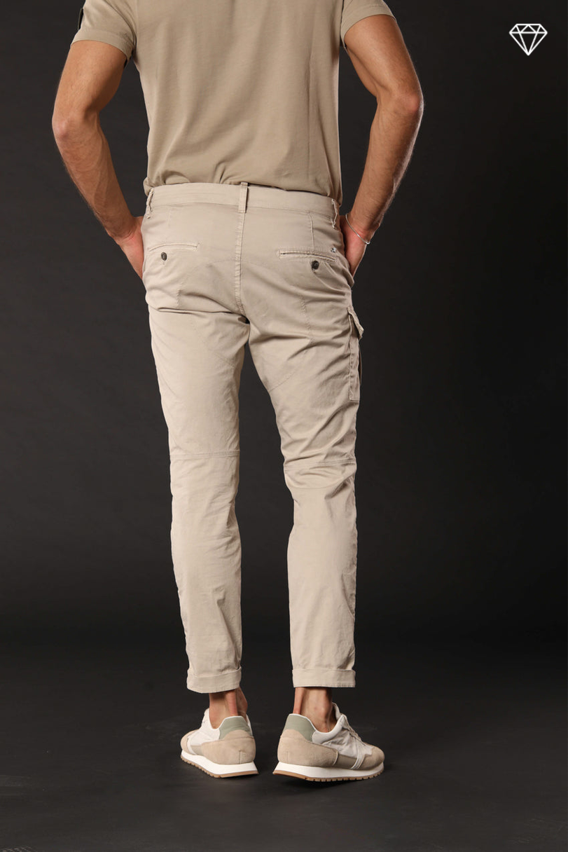 George Coolpocket Herren Cargo Hose aus leichtem Pima-Baumwoll-Stretch logo edition Carrot Fit ①