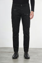 George Coolpocket pantalone cargo uomo in gabardina carrot fit ①