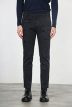 George Coolpocket pantalone cargo uomo in gabardina carrot fit ①