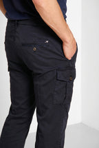George Coolpocket pantalone cargo uomo in twill leggero stretch Logo Edition carrot fit ①