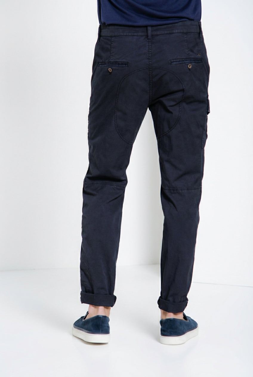 George Coolpocket pantalone cargo uomo in twill leggero stretch Logo Edition carrot fit ①