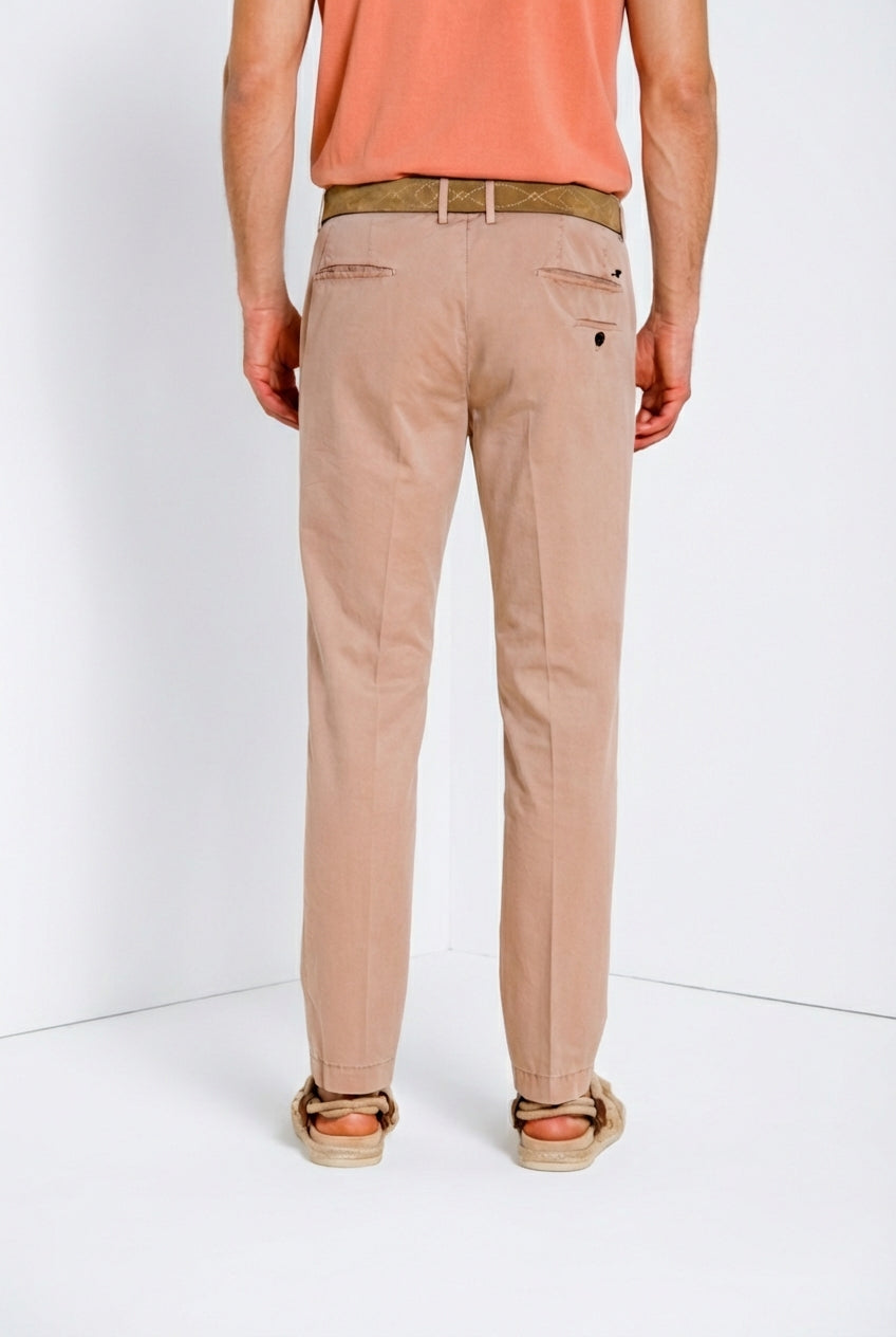 Torino delamere pantalone chino uomo in gabardina stretch slim fit